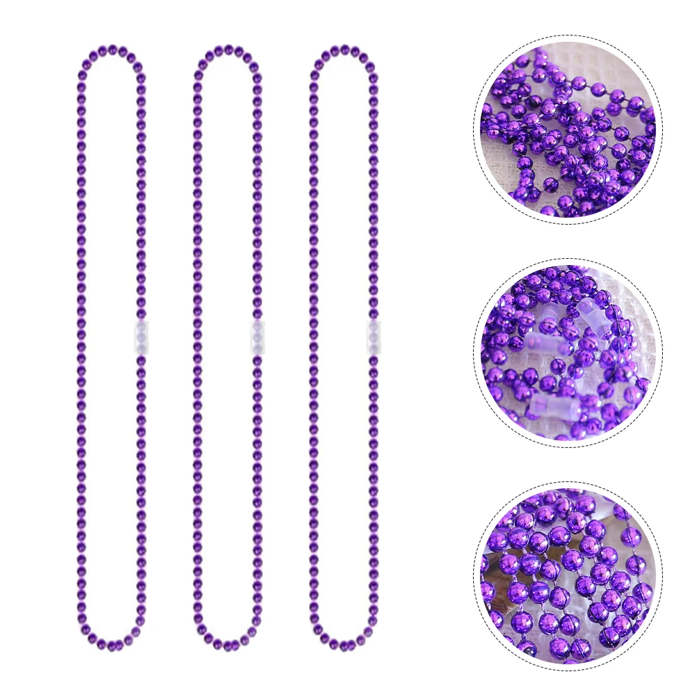 10 Pcs Bead Chain Necklace Party Necklaces Fiesta Beaded Colorful Carnival Bulk