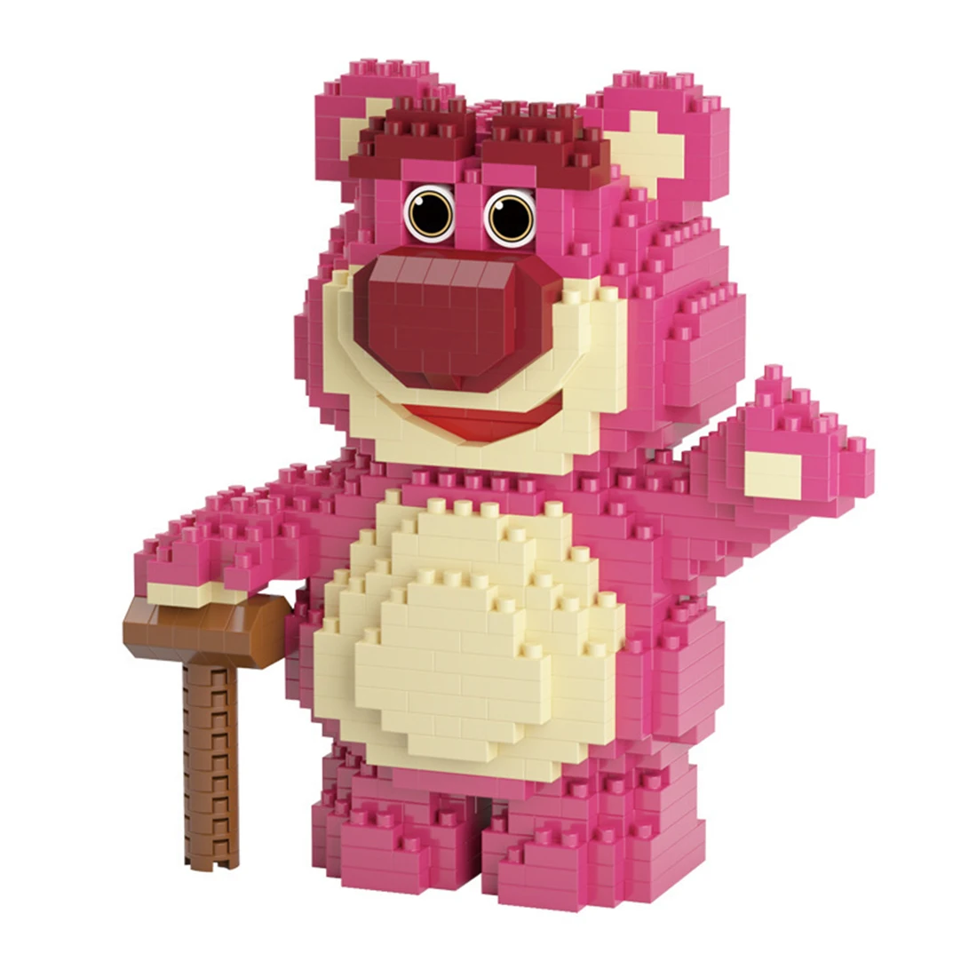 Creative Disney Lotso Cherry Bear Building Block DIY Lotso Cartoon Animal Model Figure Assembled Magic Bricks Toys For Kids Gift