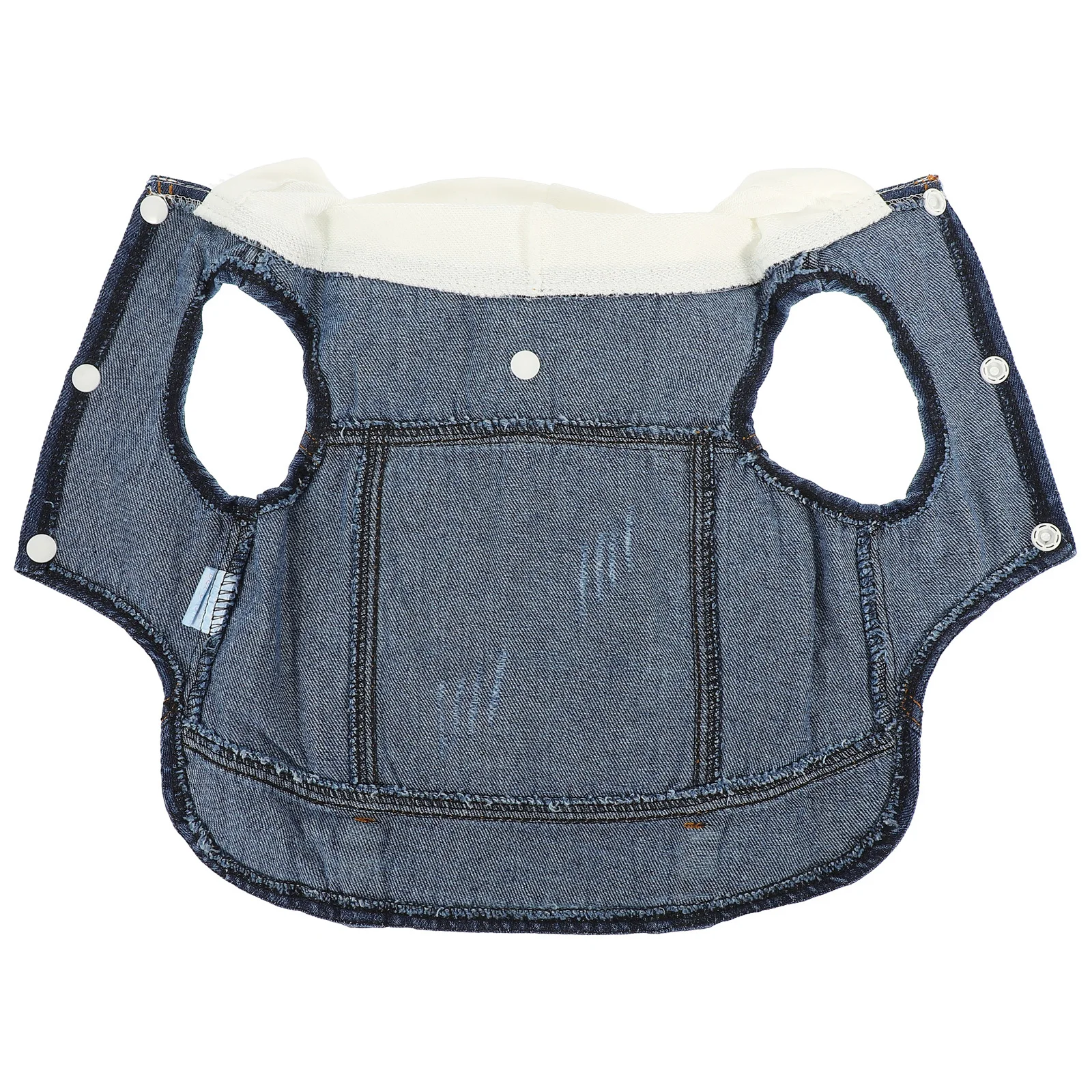 

Pet Vest Dog Apparel Denim Jacket For Small Dogs Chihuahua Poodle Puppy Retro Jeans Style Lapel Collar Button Closure Four