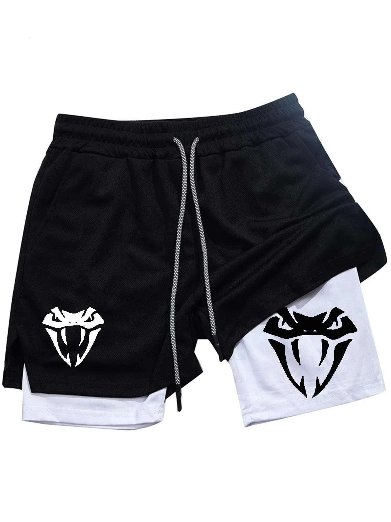 Summer sports versatile double layer men's shorts everyday casual quick-drying sports shorts men