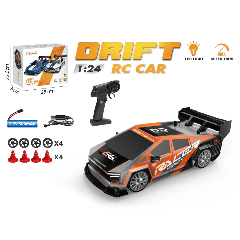 ENOZE 8603 8604 RTR 1/24 2.4G 4WD 30km/h Drift RC Car Tesla AE86 High Speed Racing LED Light On-Road Vehicles Models Toys images - 6