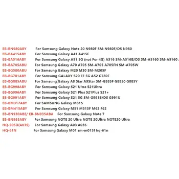 Baterie pro Samsung Galaxy S21/S21 Ultra/S21Plus/S20 FE/A41/A51 5G/A70/Note 20/ Note 20 Ultra/A02S/M31S/A70 A705/A03 A03S 10 nejlepší prodej Baterie Galaxy Note 20 Ultra - №5