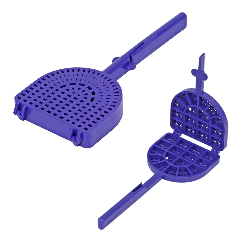 도자기 치아 청소를위한 1pcTooth 세척 라켓 연마 플레이트 베니어 재료 치과 세척 트레이 도구