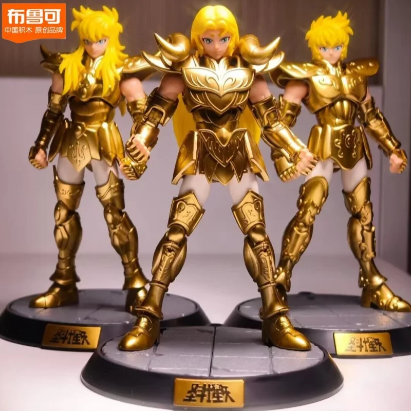 In Stock Blokees Saint Seiya Champion Class Aries Mu Anime Figure Masami Kurumada Action Figure Decortion Kids Holiday Gifts