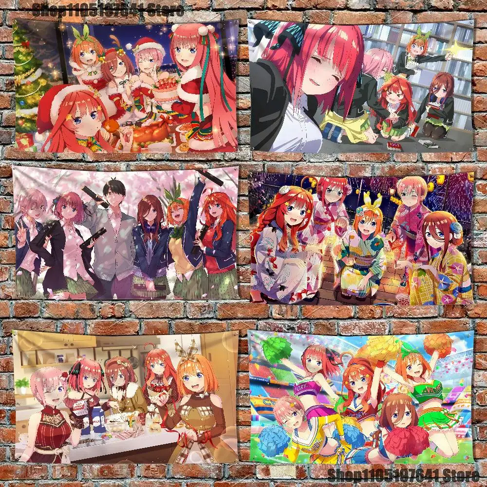 Q-Quintessential Q-Quintuplets High-Quality Flag Tapestry Banner Bedroom Living Room Bar Party Wall Decor Outdoor Use