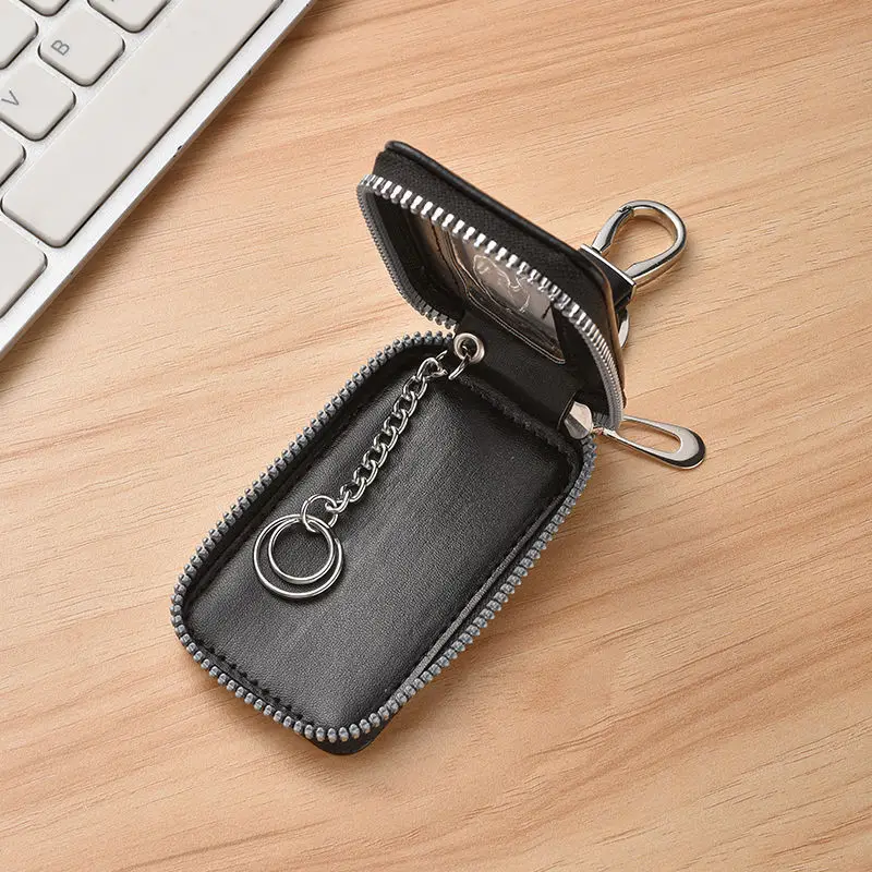New Style Women's Simple CarKeyBag Universal Key Bag Genuine Leather CarKeyBag Mini Key Storage Bag