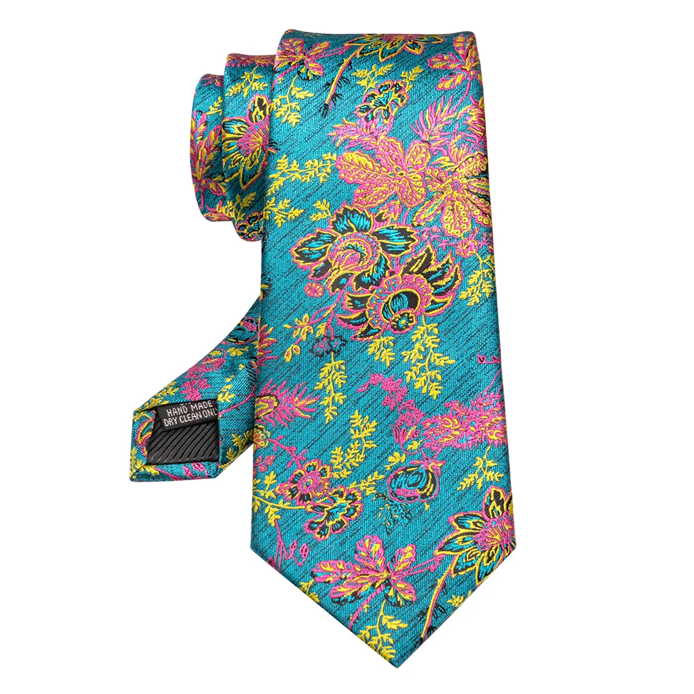 EASTEPIC Blue Red Yellow Neckties for Men Colorful Ties with Floral Designs Elegant Accessories of Jacquard for Male Friends