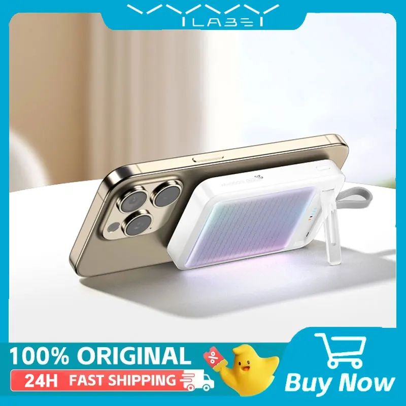 

VYVYLABS 10000mAh Magnetic Power Bank 15W Wireless 20W Wired Charging with Stand Portable Powerbank for iPhone 17 Samsung