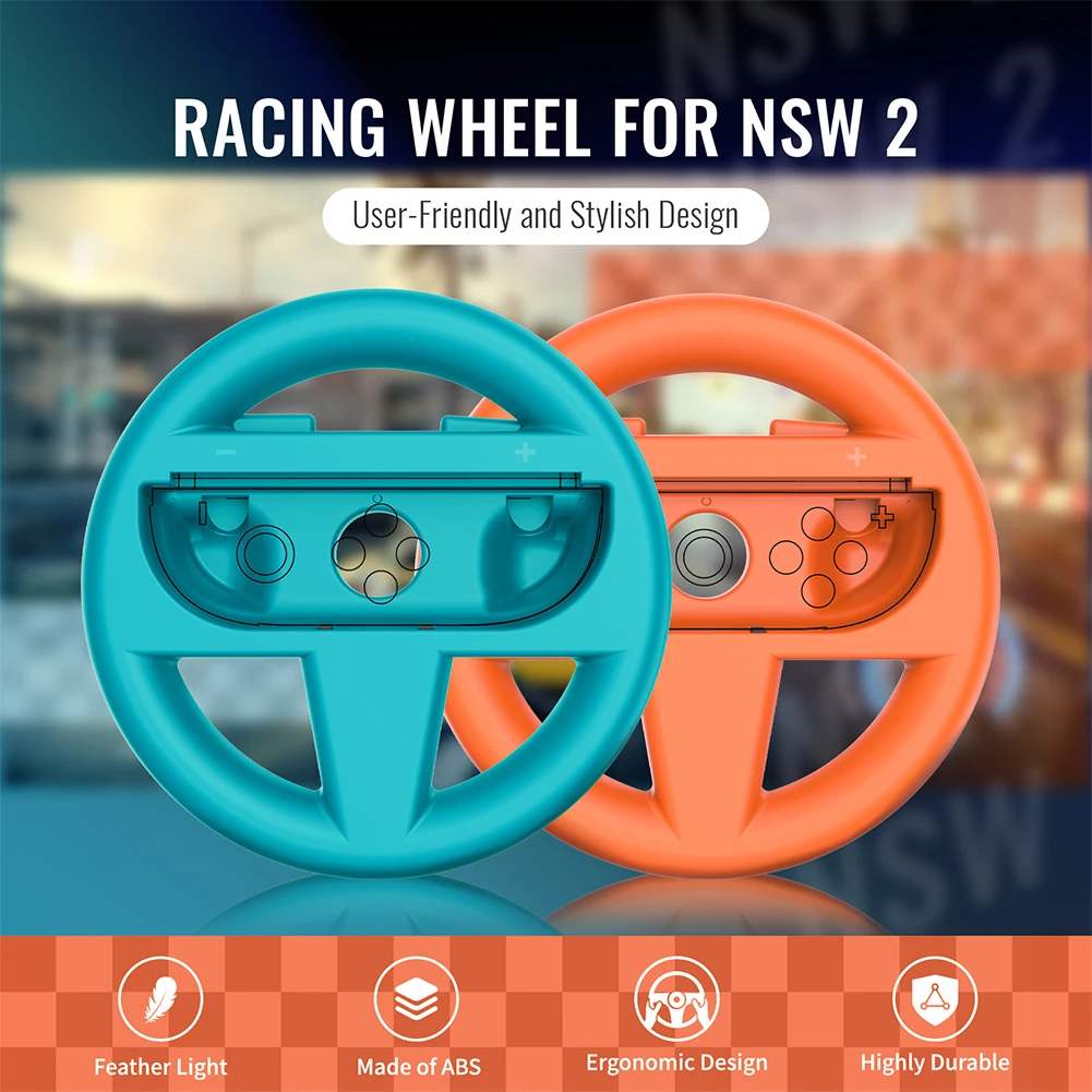 

2 шт., игровой гоночный руль для Nintendo Switch 2, ручка контроллера Joy Con, гоночные колеса, геймпад, игровые аксессуары