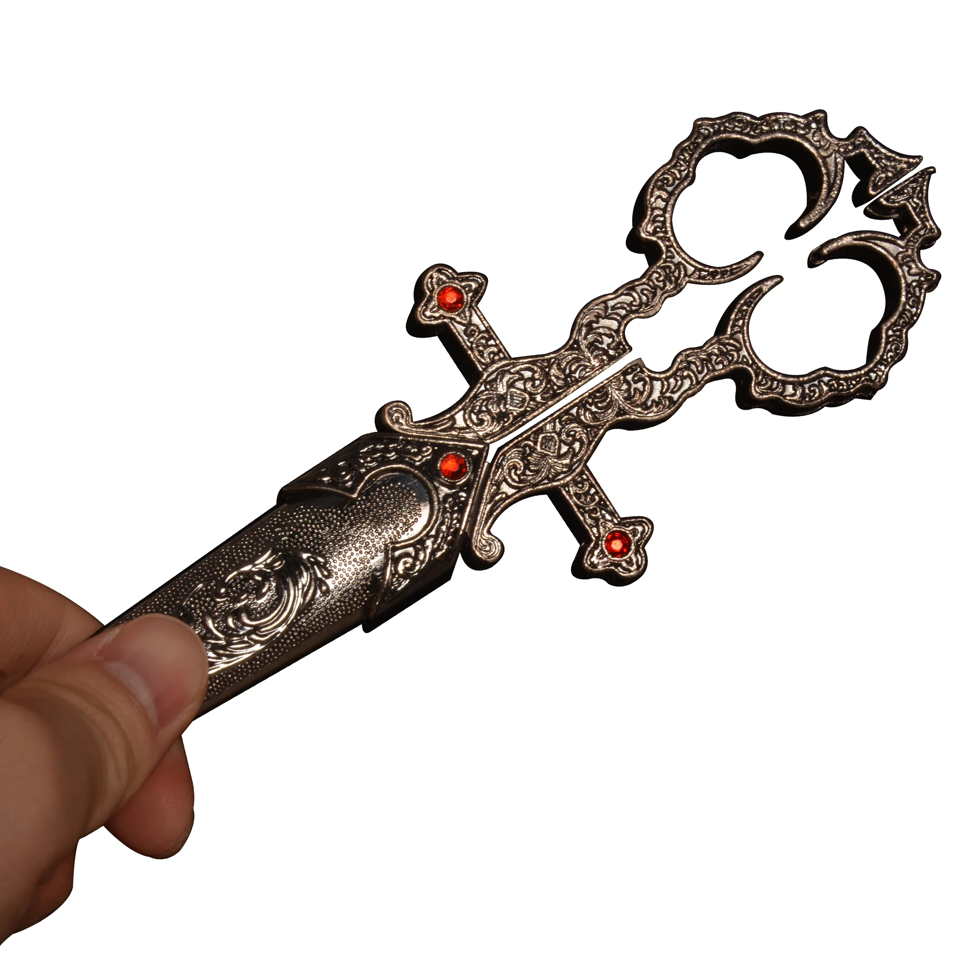 10.2in Mini ดาบสั้น/ยุคกลางกรรไกรดาบ/ใบมีดโลหะ/ของสะสม/เงิน