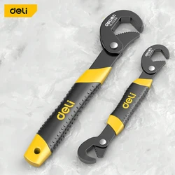 Deli High Carbon Steel Wrench Set Multifunctional Outdoor Adjustable Portable Wrench Multipurpose Wear Resistant Ratchet Wrench