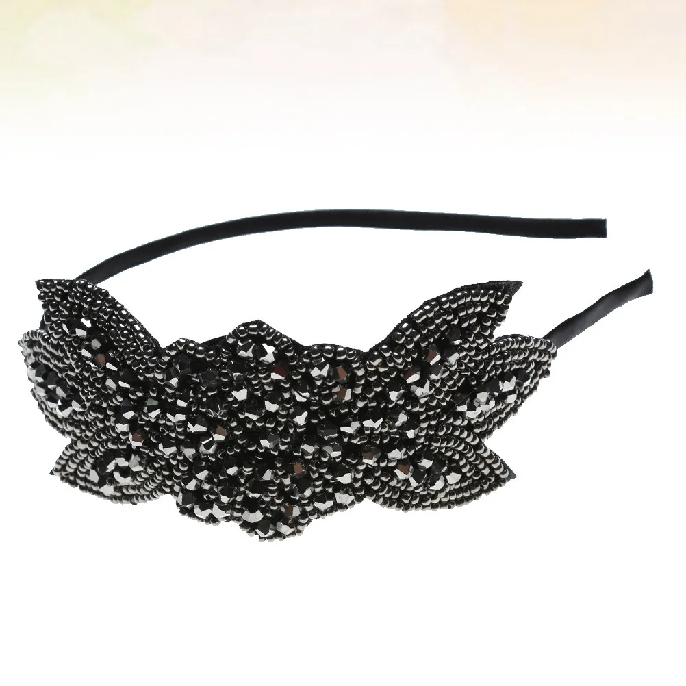 

Vintage 1920S Beaded Headband for Women Party Hair Hoop Wedding Bride Performance Headdress Beads Party Hair Accessory