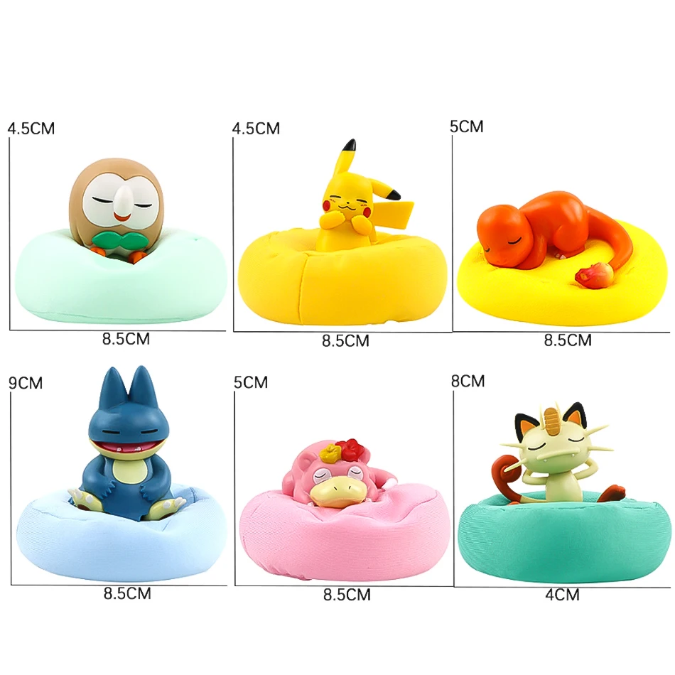 Anime Pokémon Blind Box Modellfigur 1-12 Stück Pikachu Schlaf-Serie Innenraumfigur Schlafende Position Spielzeug Geschenk für Freunde – Detail 8