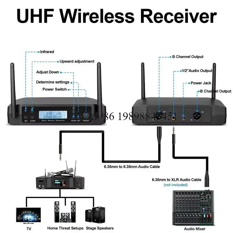 WMWMNU PAT GLXD4 UHF Wireless Microphone Dual-Channel System Beta58a Stage Performance Dynamic Wireless Handheld Microphones