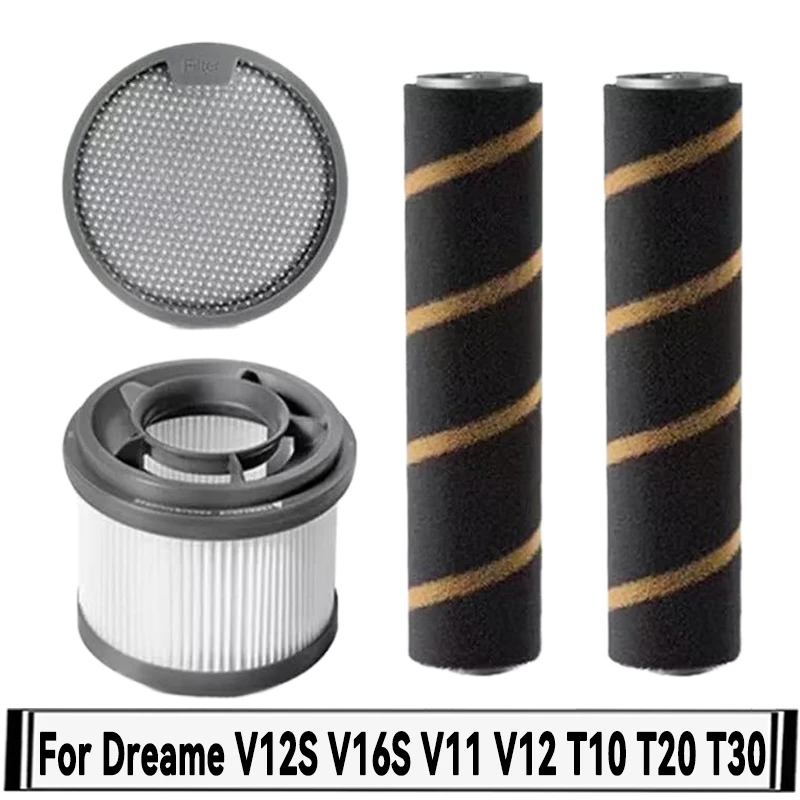 For Dreame V12S V16S V11 V12 T10 T20 T30 T20pro T30NEO V16 V12pro Main Rolling Brush Pre Post Filter Accessories