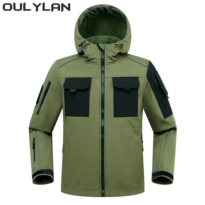 

Oulylan Men Military Tactical Outerwear Hunting ClothesTactical Hiking Jacket Soft Shell Windproof Waterproof Windbreaker Coats