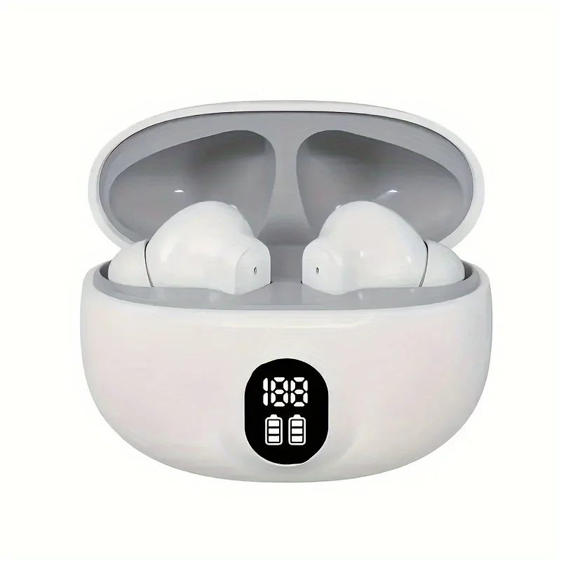 Wireless Headphones Bluetooth Earpods Sports Stereo Noise Canceling Headphone Microphone Speaker with LED Light Headphones