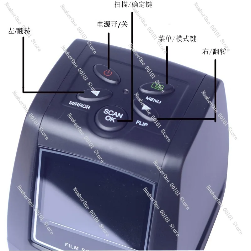 35/135Mm old film scanner, film film slide scanner 2.36 inch LCD screen