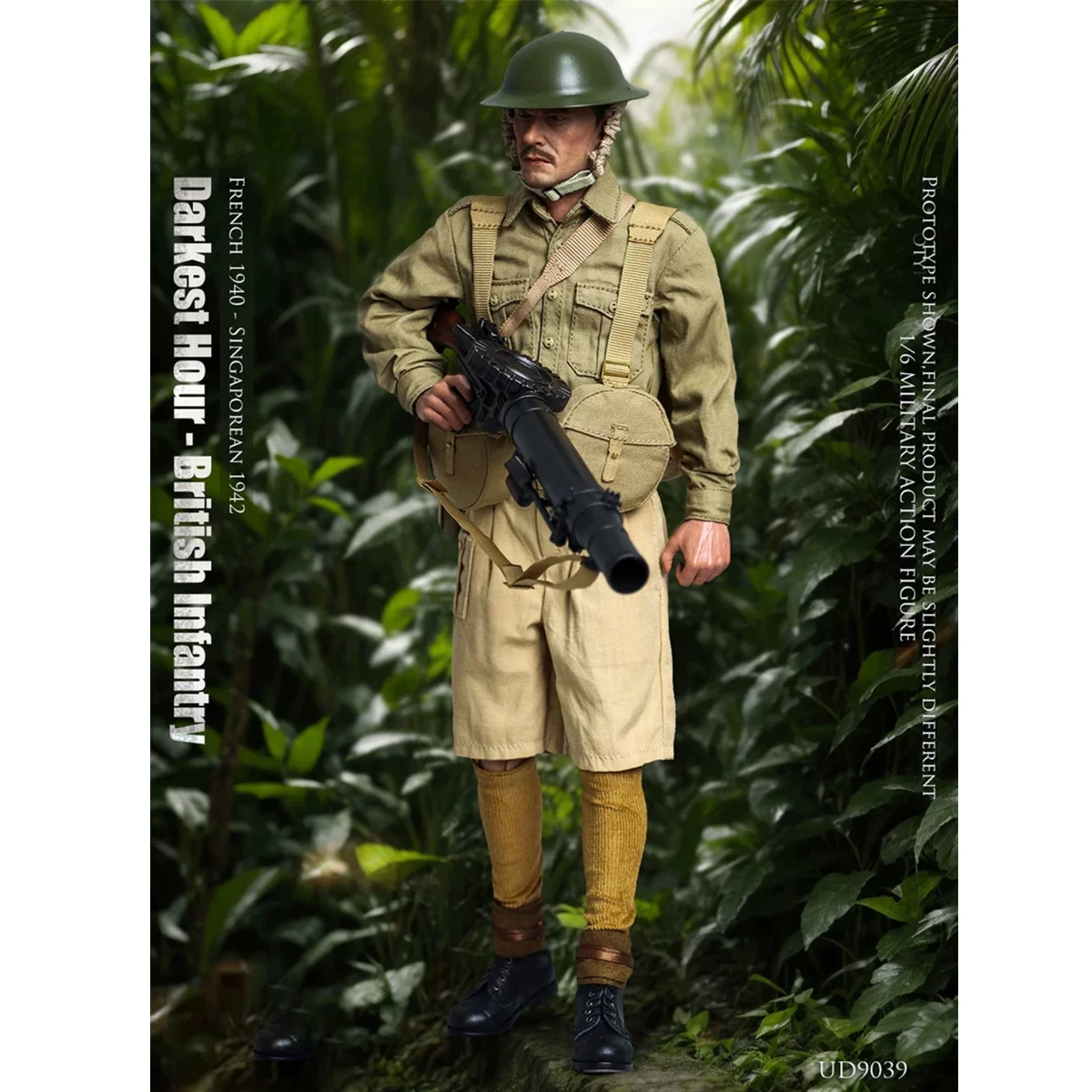 HiPlay UJINDOU Maßstab 1:6, WWII, britische Infanterie, Frankreich 1940, Singapur, 1942, UD9039, Actionfigur im Militärstil