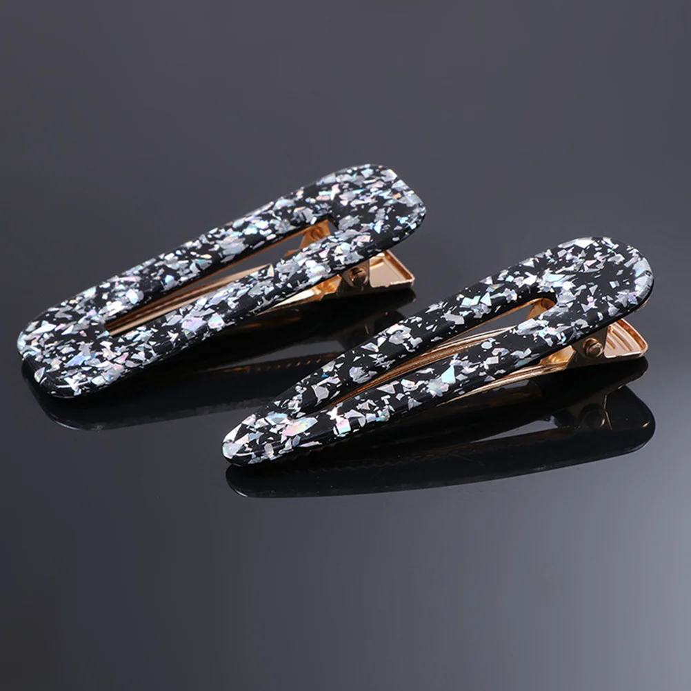 

10Pcs Marble Design Hair Clips Geometric Marbling Hollow Barrettes for Women Girls Elegant Party Decor Marble Hairpin