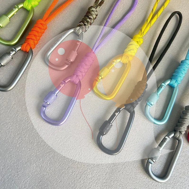 1 Piece Woven Rope Keychain With Metal Outdoor Emergency Rope Sports Circular Design Fit For Backpacks And Gift Labels