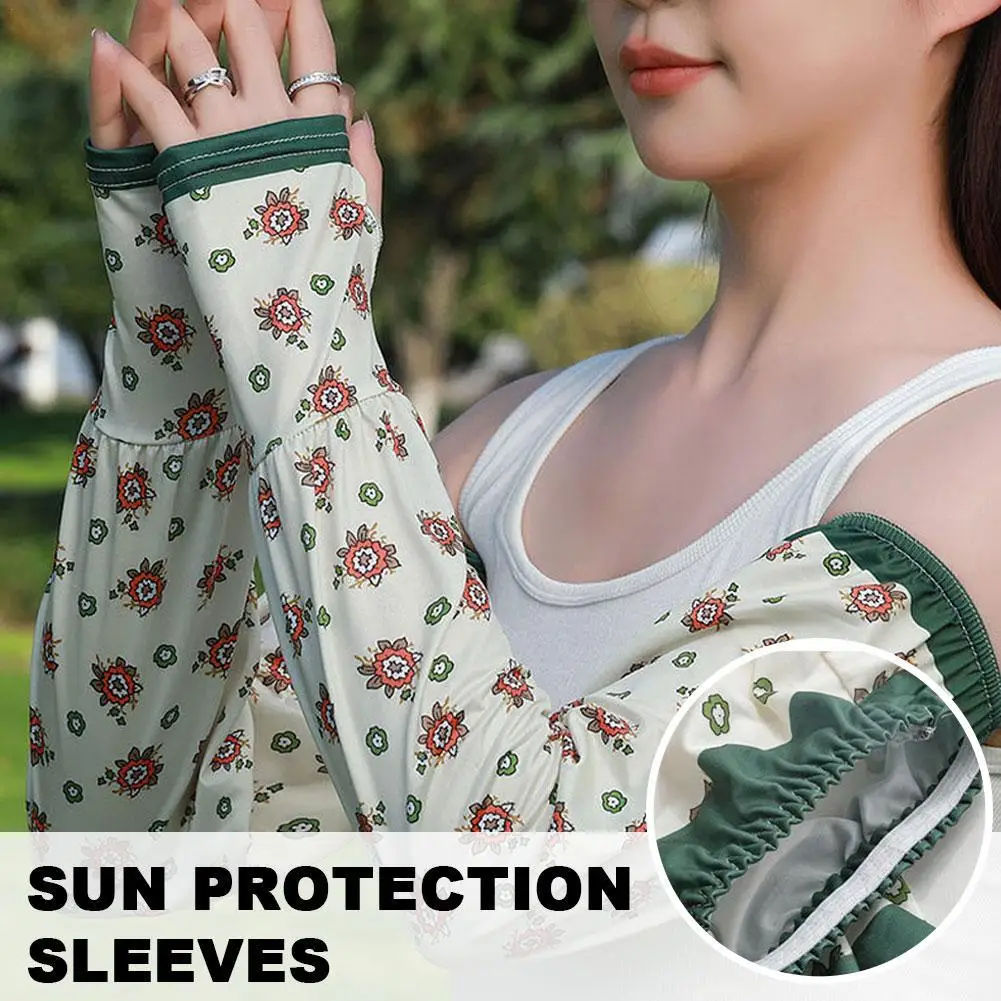 

1 Pair Ice Silk Sun Protection Arm Covers Unisex Elbow Cover Outdoor Cycling Running Fishing Driving Cool Anti-UV Arm Sleeves