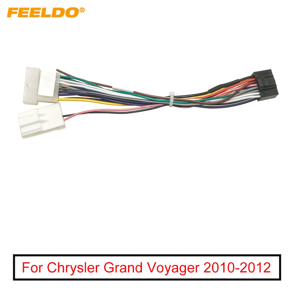 FEELDO Car Audio 16pin Wiring Harness Wire cable For Chrysler Grand Voyager (2010/2012) Stereo Installation Wire Adapter