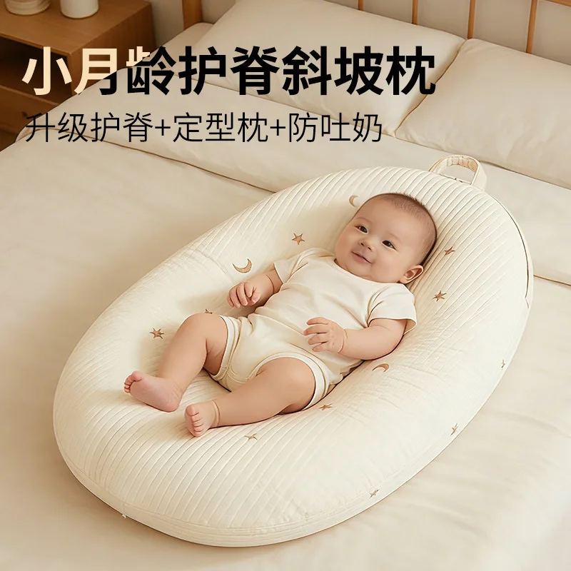 

Подушка для кормления лежа новорожденных, наклонная подушка-позиционер от срыгивания, подушка-шезлонг для кормления без помощи рук