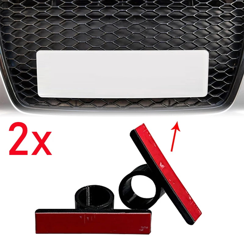 Plastic Car License Number Plate Clips/Holders For Audi Honeycomb Grills Push & Lock & Removable Replaceable License Plate