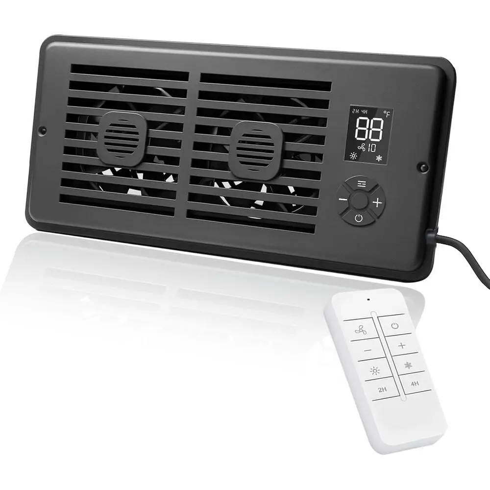 

Register er an or 4" x 10" Vents Only, 10 Speeds to Control Cool & Warm Airlow, Air Conditioning Vents with LED Sn Remote & tat