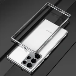 Luxury Metal Frame Bumper Phone Case for Samsung Galaxy S25 S24 S23 Ultra Plus Aluminum Alloy Heat Dissipation Shockproof Cover