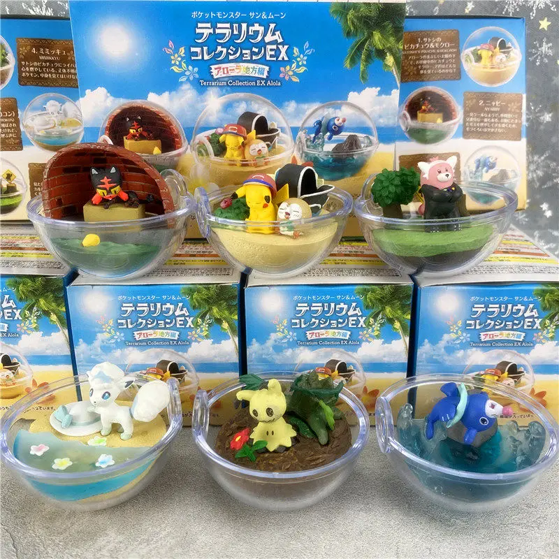 

Коллекционная фигурка Re-Ment Pokémon Terrarium Collection EX в слепой коробке: Пикачу, Буэр, Алолан Вульпикс, Литтен, Мимикью. Декор для сцен, коллекционная игрушка.