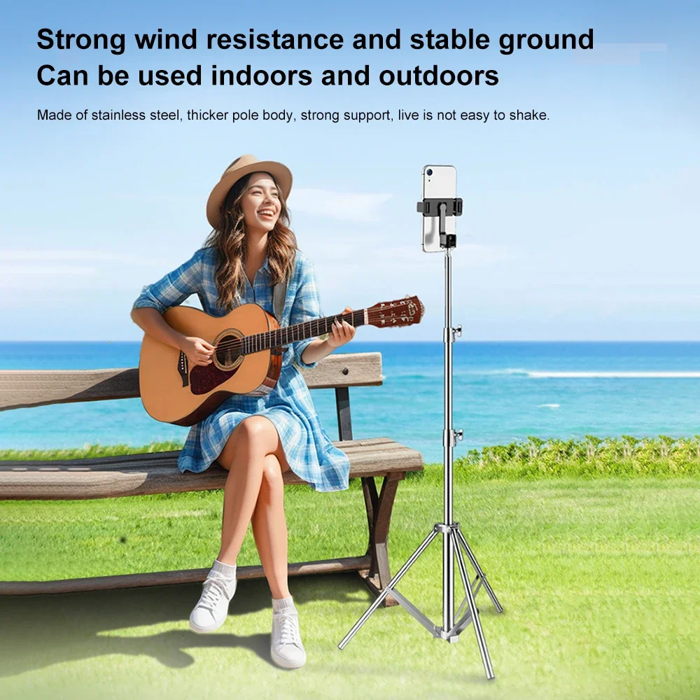 SOONPHO 2m Tripod Portable for Godox Photography Ring Light Softbox Cell phone Live Broadcast Selfie Aluminum Lighting Stand