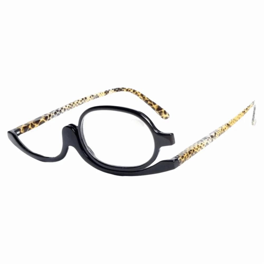 +1.00~+4.0 Diopter Makeup Reading Glasses Magnification Folding Folding Eyeglasses Hands-Free Rotating Design Presbyopia Glasses