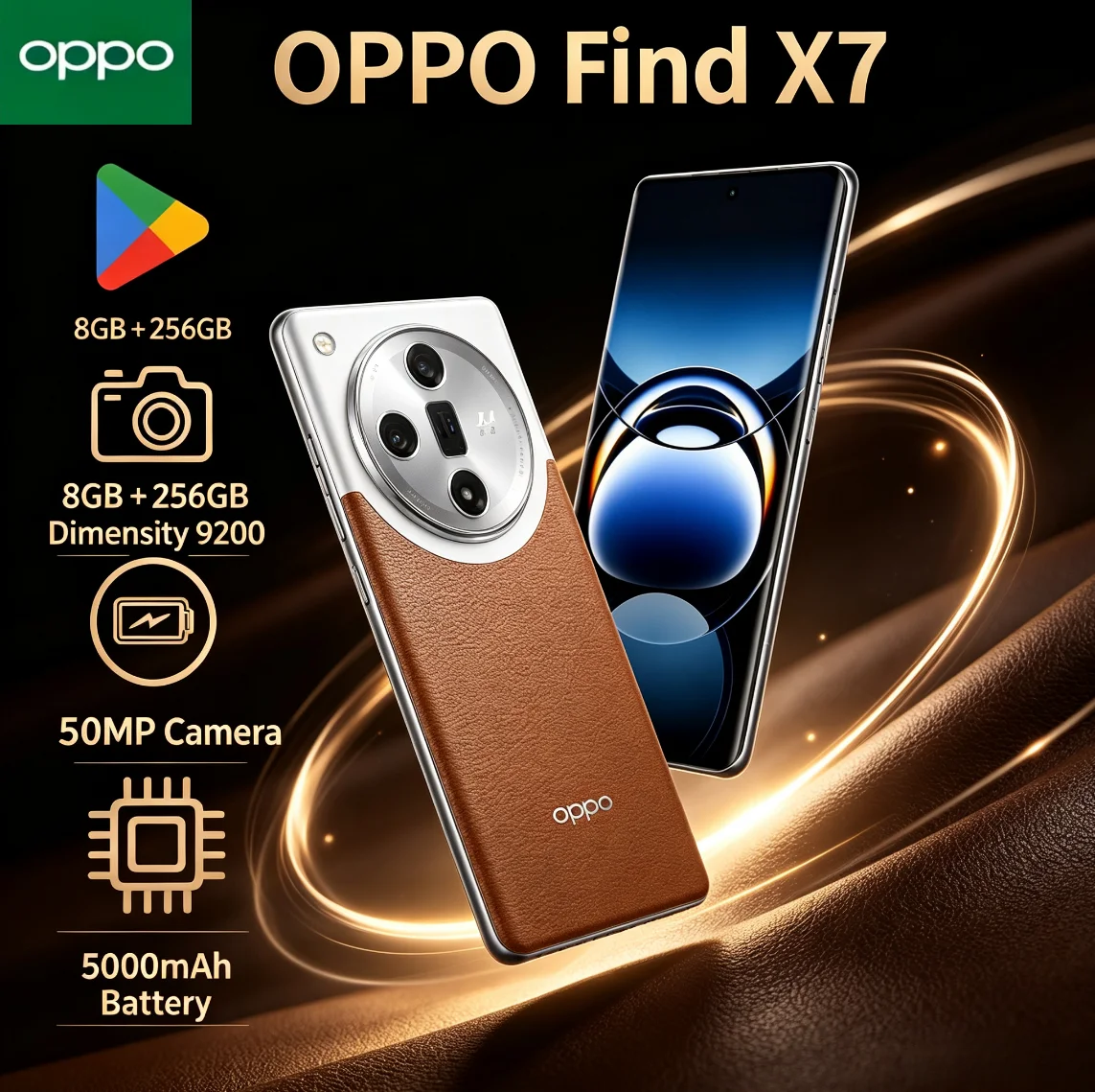 2026 New OPPO Find X7 Official Cell Phone 5G Smartphone 6.78' Display Dimensity 9300 Processor 50MP Camera 100W Fast Charge