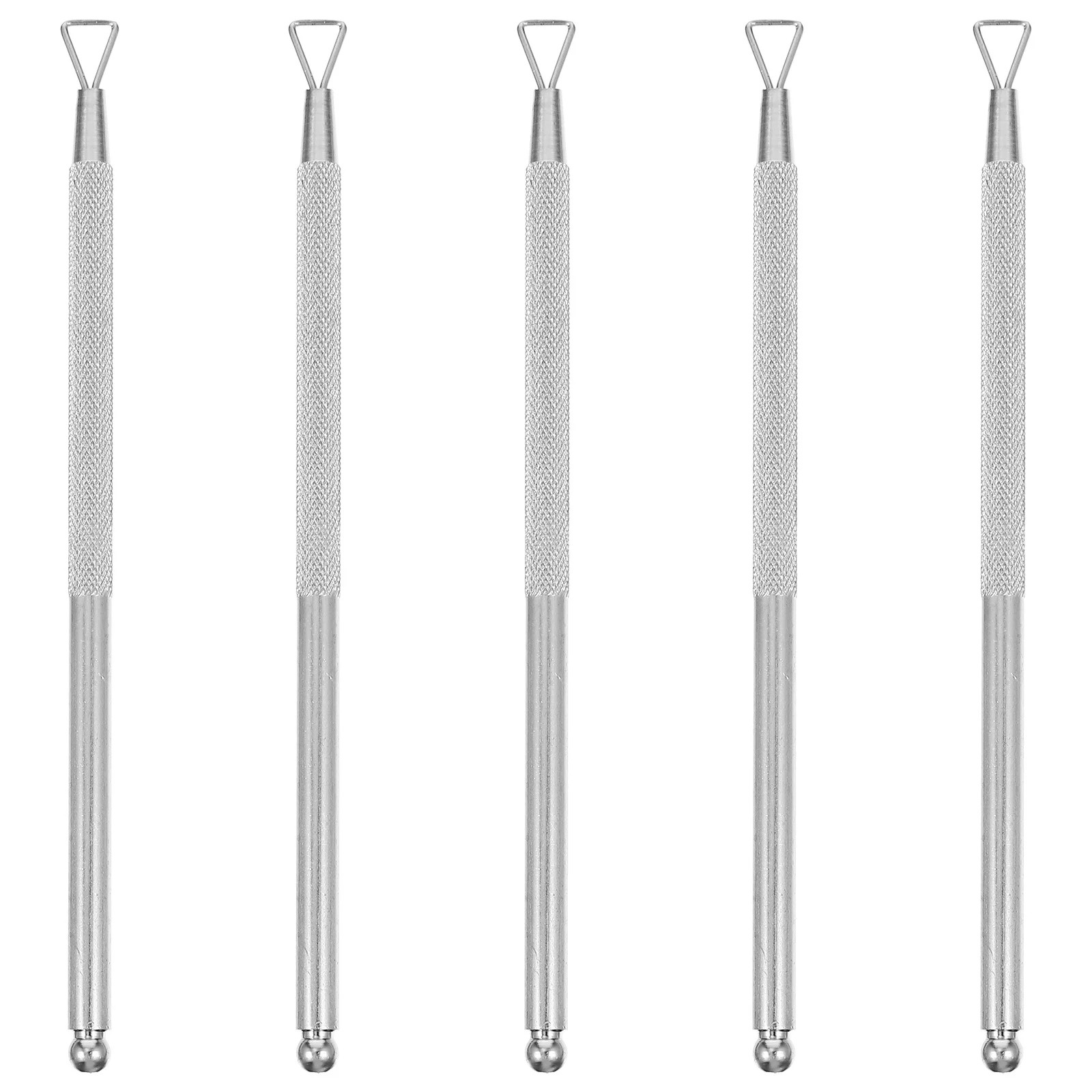 5 قطعة مزيلات هلام الأظافر الفولاذ المقاوم للصدأ دافعات البشرة المهنية مانيكير مسمار الجلد الميت إزالة أدوات النساء إهاب مقشرة