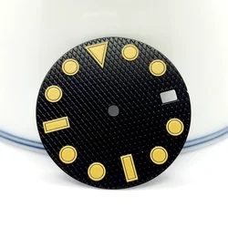 NH35 Dial lozenge pattern Vintage Dial Black White Light Gray Green Luminous Dial 28.5mm Fits NH35 Movement Watch Accessories