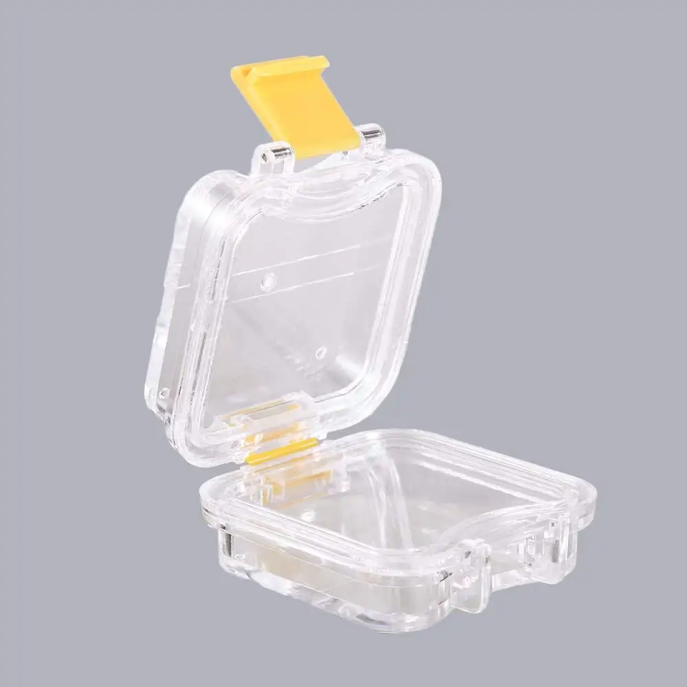 Caja de soporte para dentadura con red colgante, contenedor protector bucal, estuche de retenedor para dentadura postiza, caja de almacenamiento para limpieza de dientes, organizador