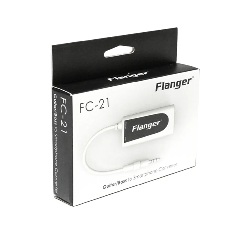 Flanger Guitar Converter Electric Guitar Bass Mobile Phone Tablet Adapter Compatible for Android iPhone Guitar Accessory