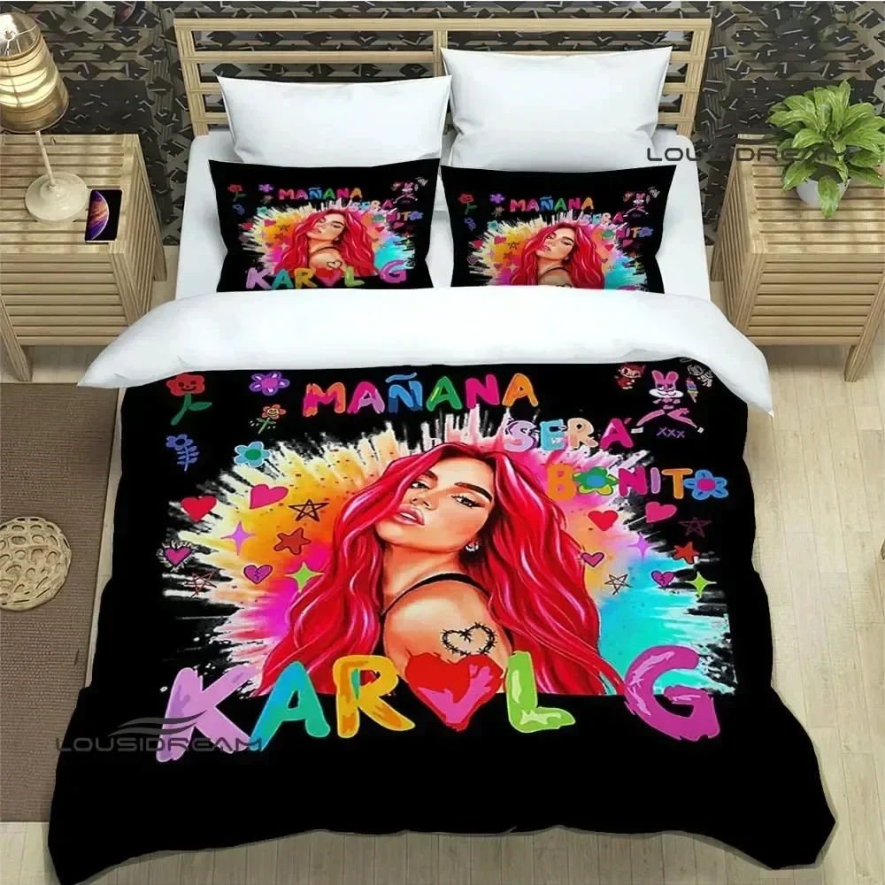 3D Print Karol G Fashion 3D Duvet Cover Bedding Set Comforter Linen Pillowcases Home Decor Single Double Twin King Queen