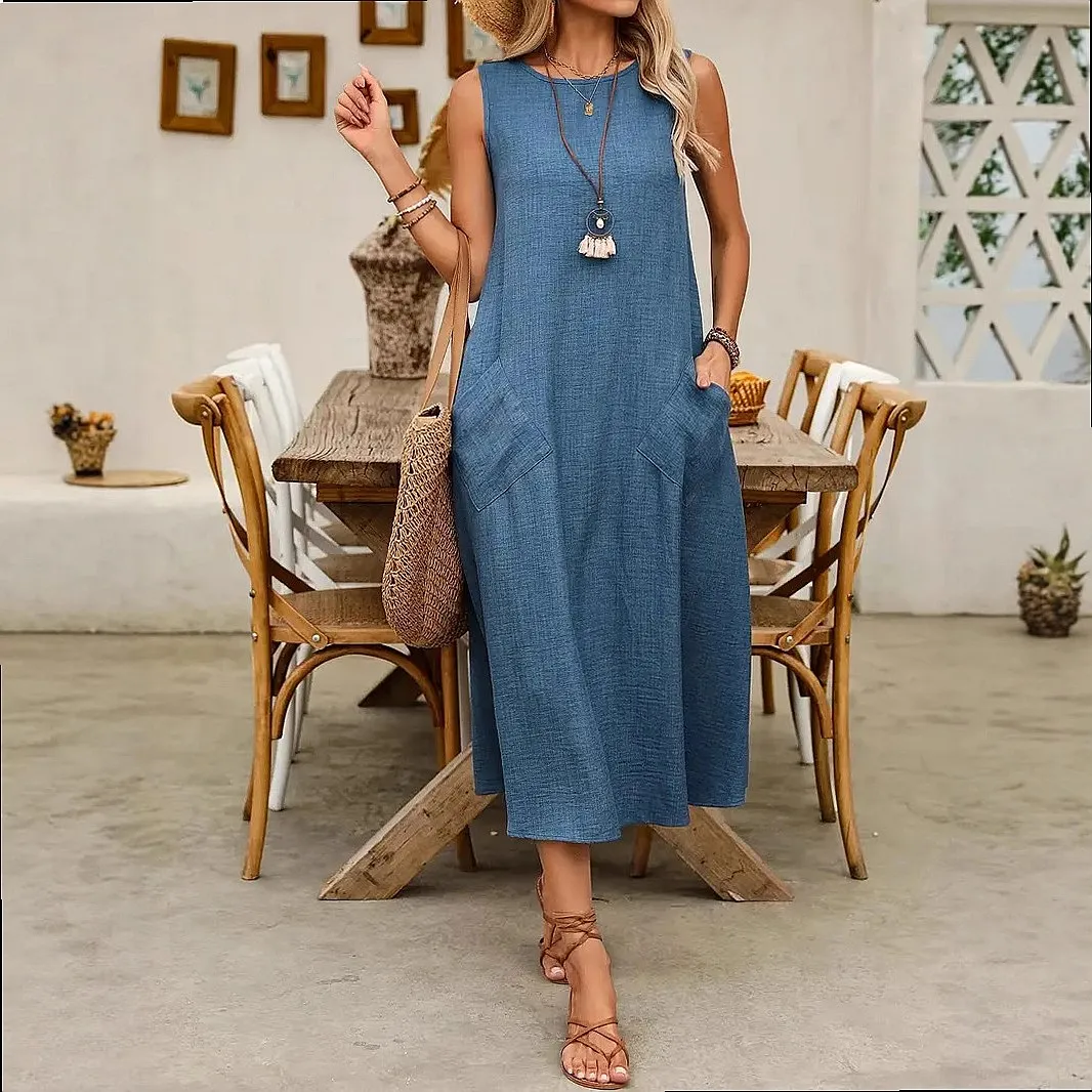 Summer Women Casual Sleeveless Dress, Dresses Spring Summer Overall Jumpsuit Playsuit Matching Set