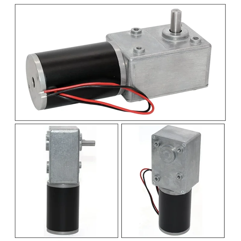 5882-45 12V24V Worm Gear DC Reduction Micro Motor 1.5-533rpm 250KG single/dual Aixs Right Angle High Torque Adjustable Speed