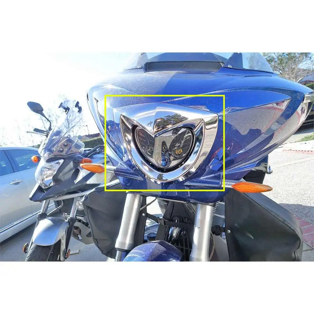 motorcycle ABS Plastic Chrome Headlight Visor Trim Cover For Harley Victory Cross Country 2010 2011 2012 2013 2014 2015 2062017