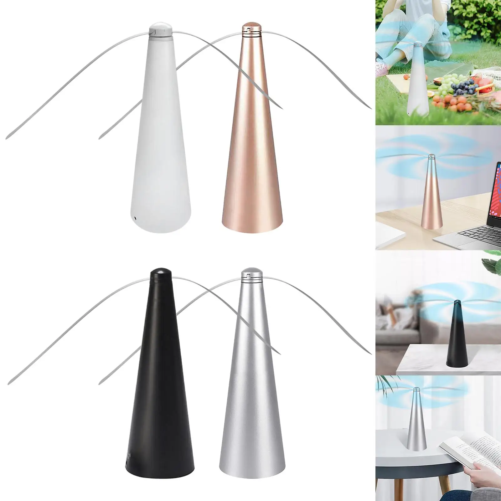 

Portable Fly Fan USB Automatic Flycatcher for Events Kitchen Barbecue Restaurant