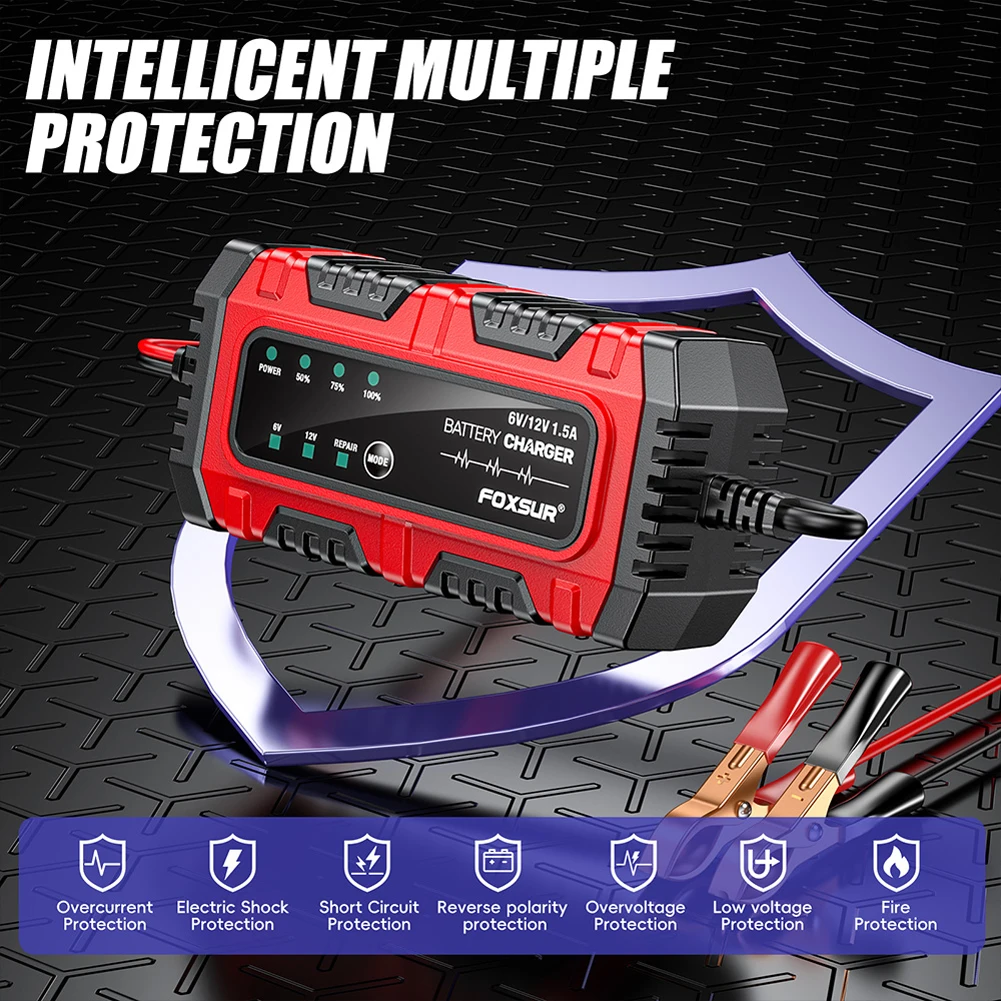 6V/12V 1.5A Car Bat…