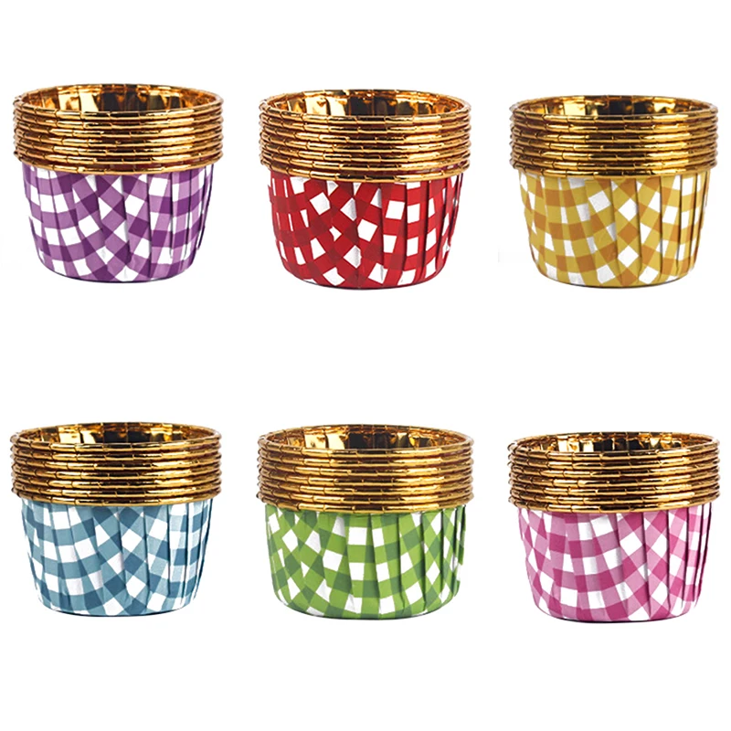 50 stuks cupcake papieren bekers bakvorm muffin cake gebak mallen levert bakkerij pan gereedschap mini moldes accessoires bakvormen party