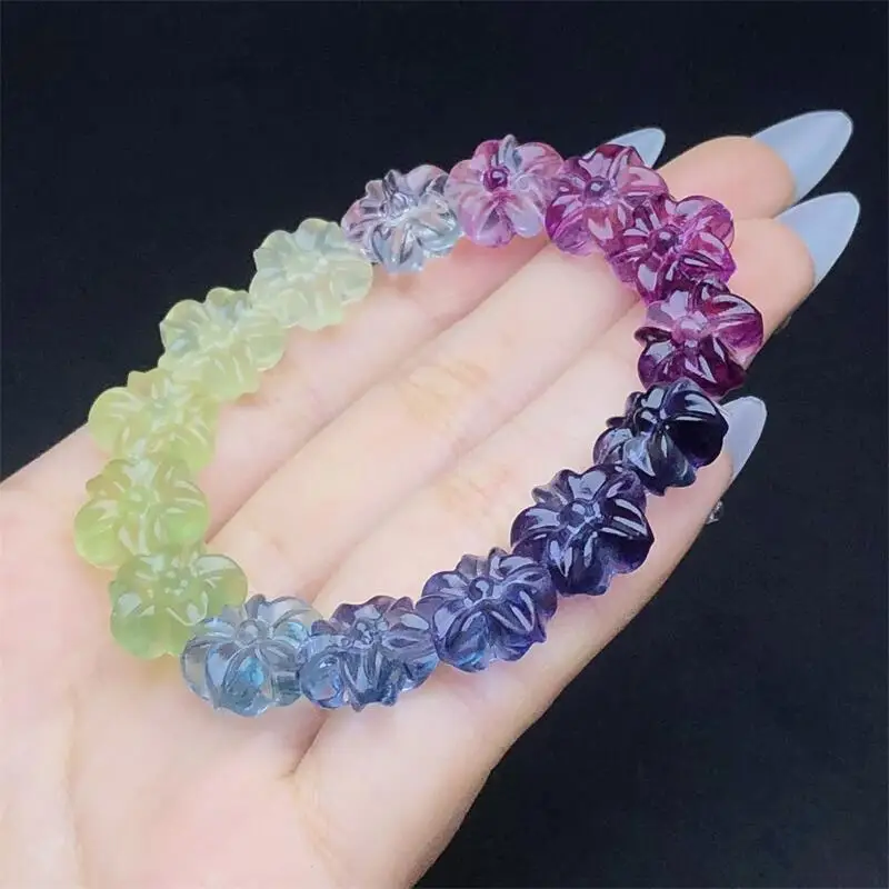 

Natural Gradient Fluorite Bead Bracelet Stretch Healing Fengshui Stone Gemstone Birthday Present 1PCS