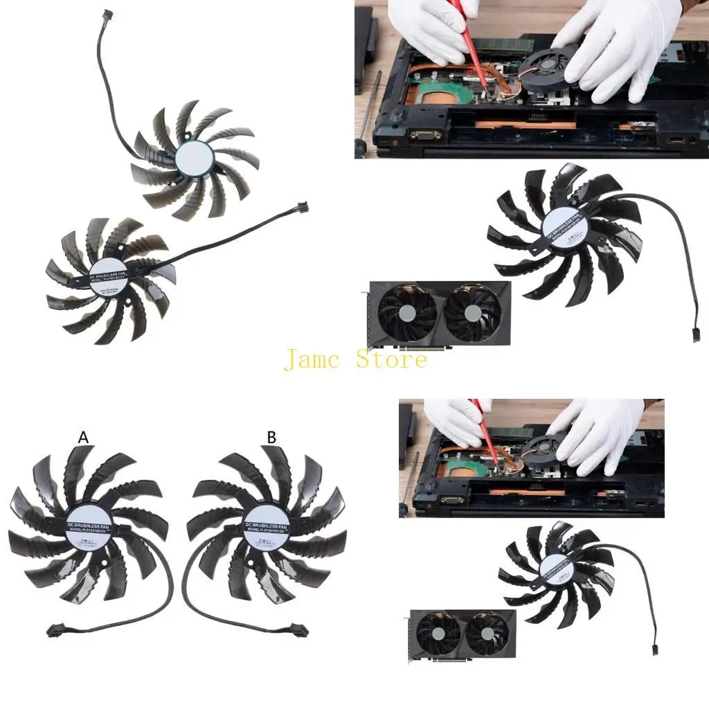 

LX0B Graphics Card Cooling Fan 95MM PLD10010S12H For 3050 3060 3060TI