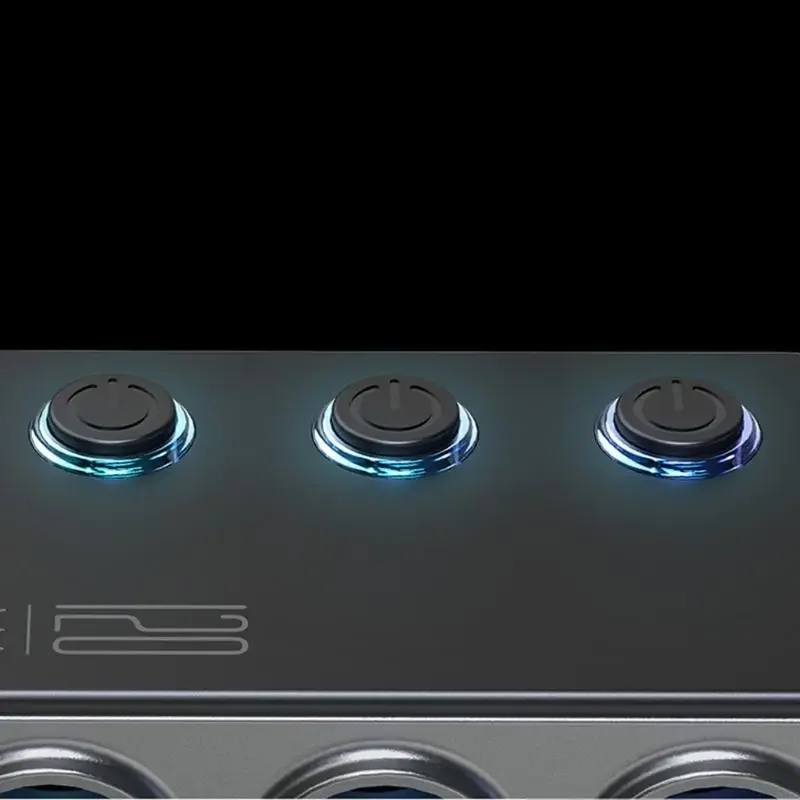 شحن السيارة ولاعة السجائر الفاصل 3 مقبس USB C شحن سريع للغاية مع مفاتيح مستقلة للمركبة 12 فولت/24 فولت X37F