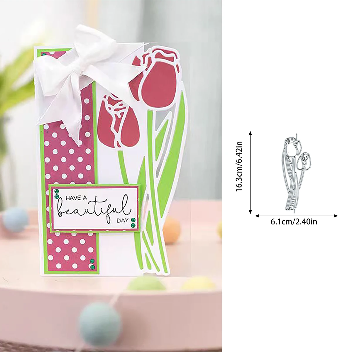 Tulip Flowers Metal Cutting Dies New for Scrapbooking DIY Album Embossing Folder Paper Card Maker Template Stencils